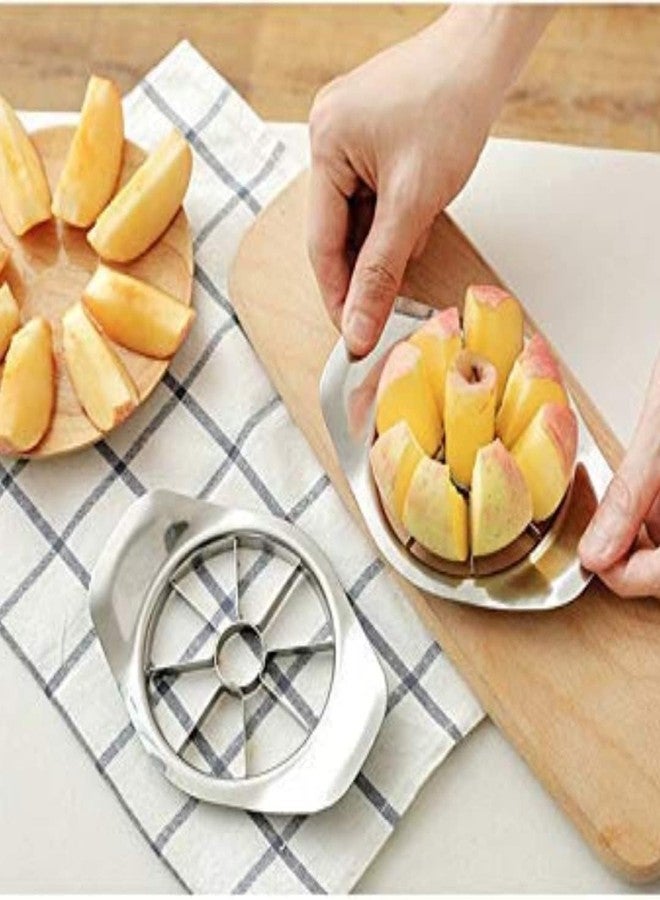 GOMNIK The Quick Apple Cutter and Slicer Stainless Steel with 8 Blades Fruit Slicer Kitchen Accessories Ultra-Sharp,Fruit Cutter (Pack of 1) - Image 5